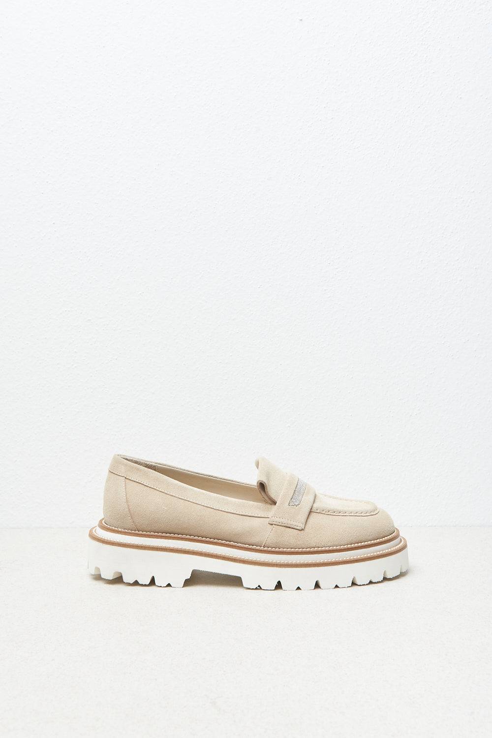 Peserico Mocassino In Vera Pelle Scamosciata