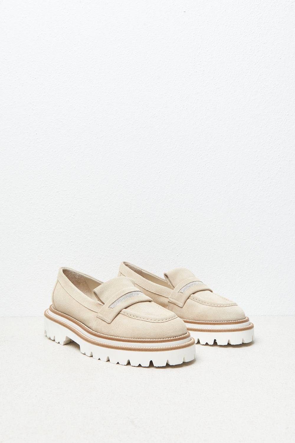 Peserico Mocassino in vera pelle scamosciata