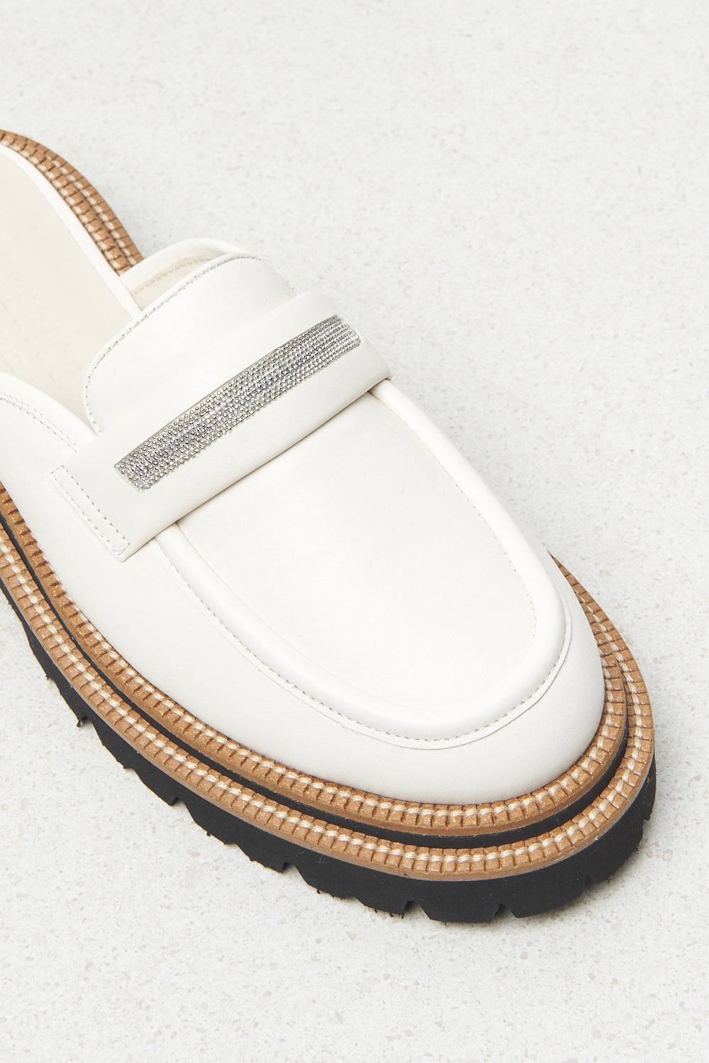 Peserico Mules A Mocassino In Vera Pelle Nappata