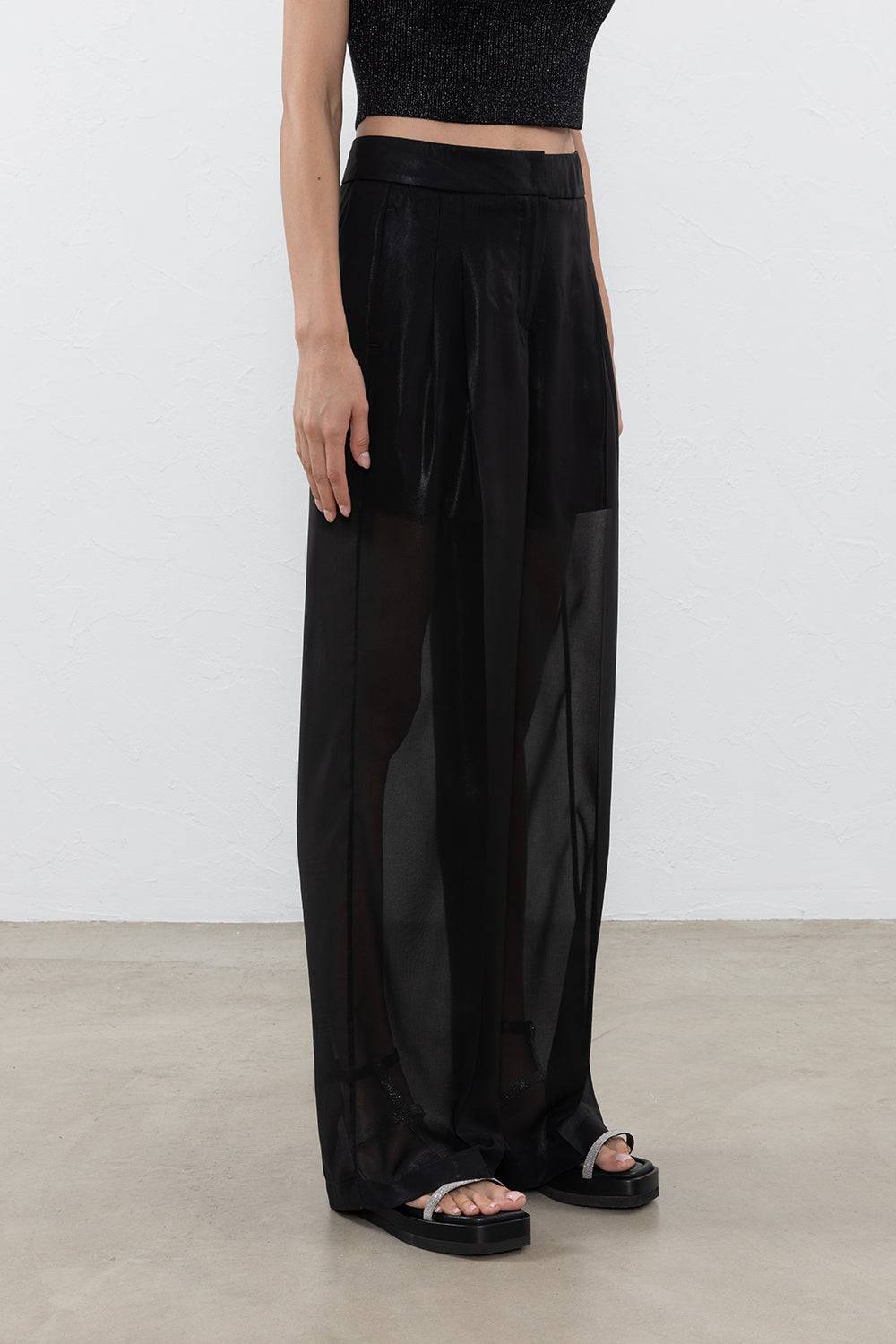 Peserico Pantalone a palazzo in leggero chiffon