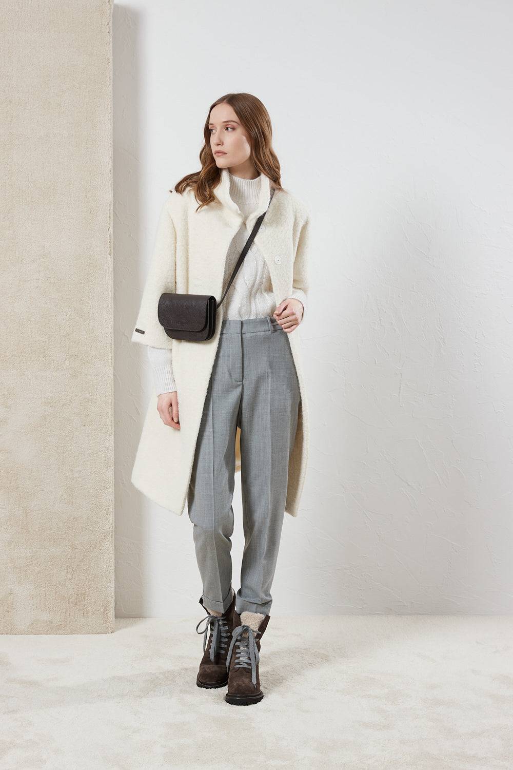 Peserico Pantalone A Sigaretta In Lana Tecnica