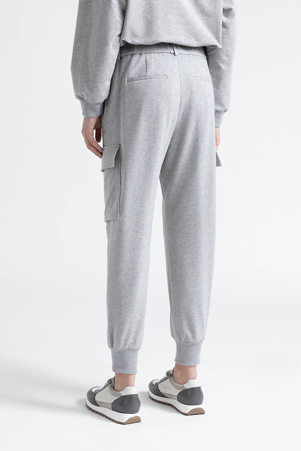 Peserico Pantalone Cargo In Felpina Di Cotone