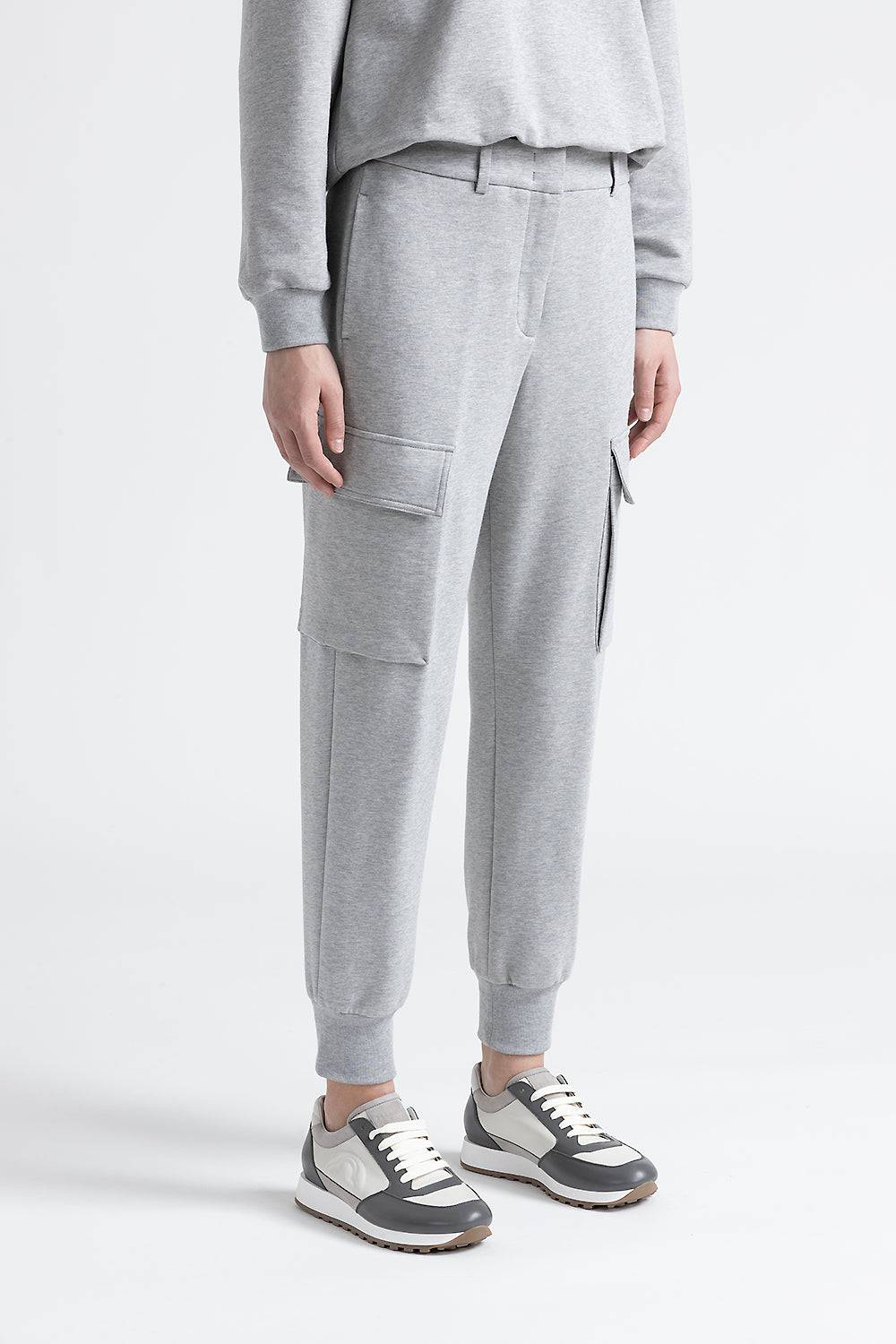 Peserico Pantalone cargo in felpina di cotone