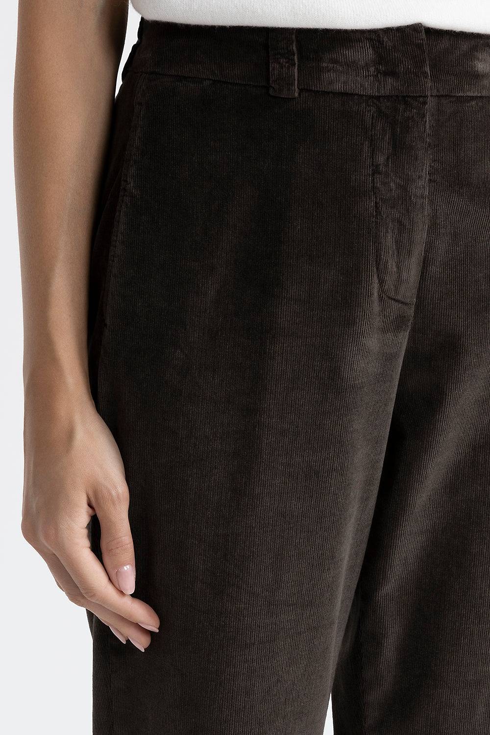 Peserico Pantalone Carrot In Velluto 2000 Righe