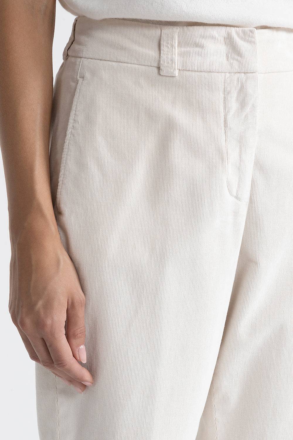 Peserico Pantalone Carrot In Velluto 2000 Righe