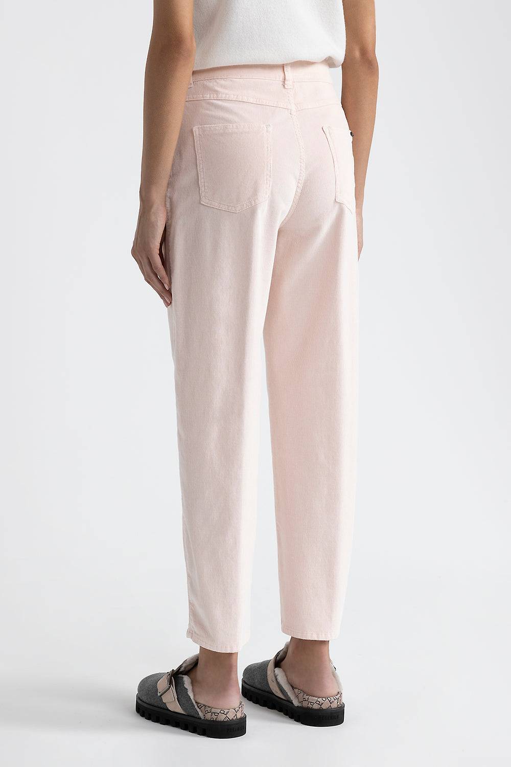 Peserico Pantalone Carrot In Velluto 2000 Righe