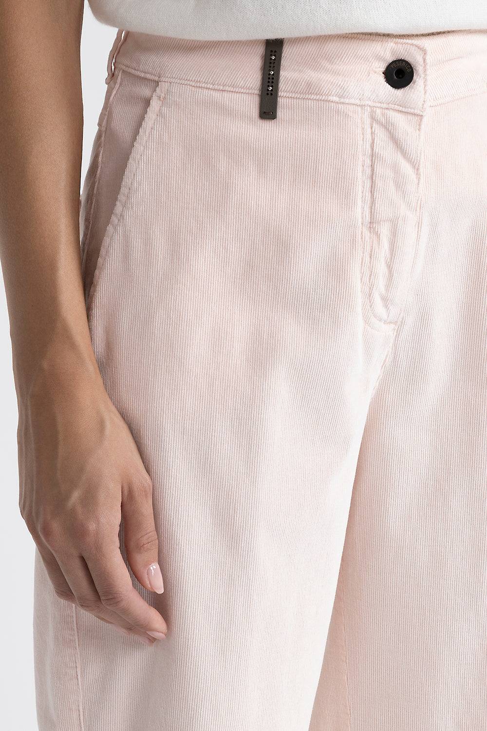 Peserico Pantalone Carrot In Velluto 2000 Righe