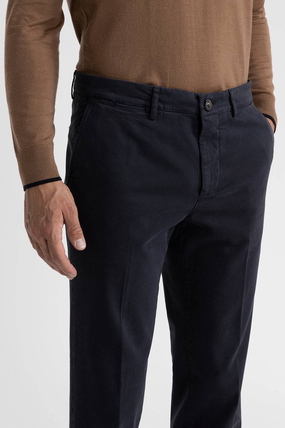 Peserico Pantalone Chino In Cotone Stretch