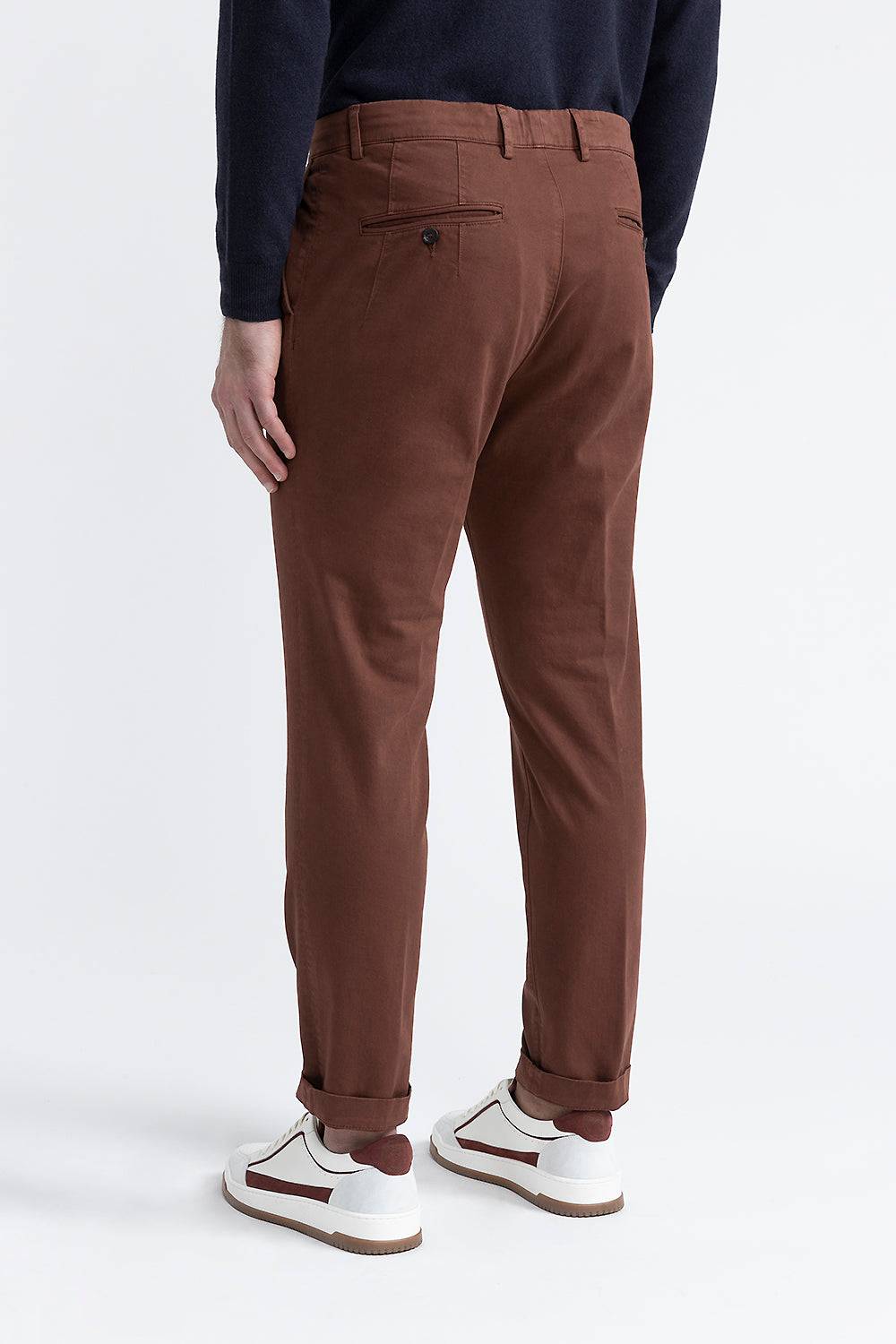 Peserico Pantalone Chino In Cotone Stretch