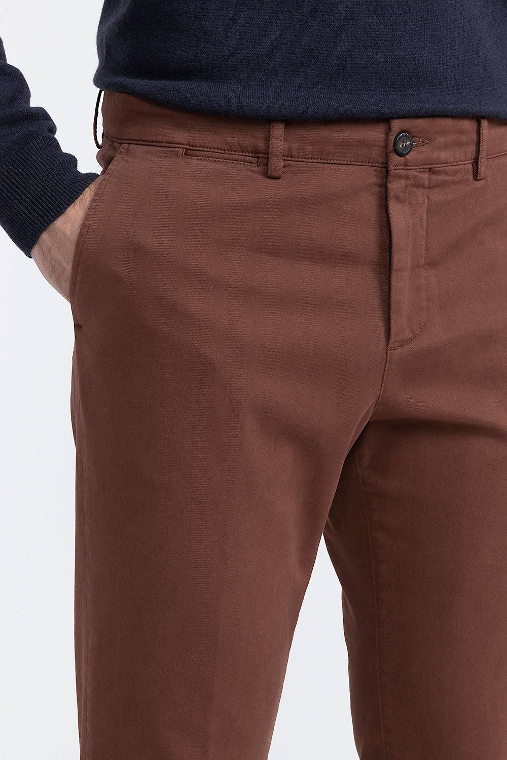Peserico Pantalone Chino In Cotone Stretch