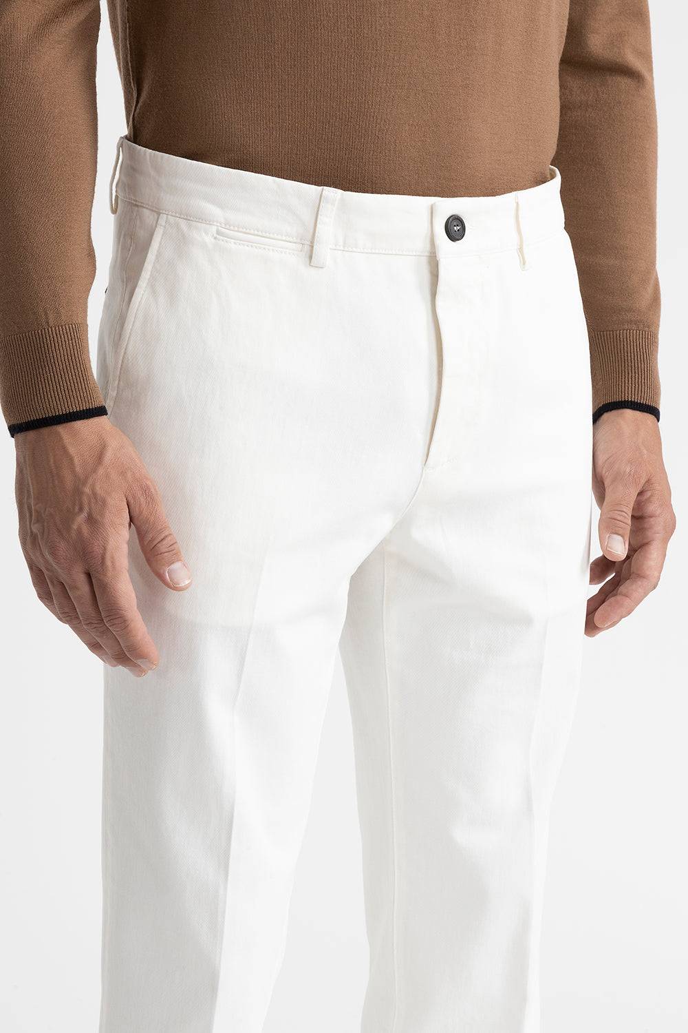 Peserico Pantalone Chino In Cotone Stretch