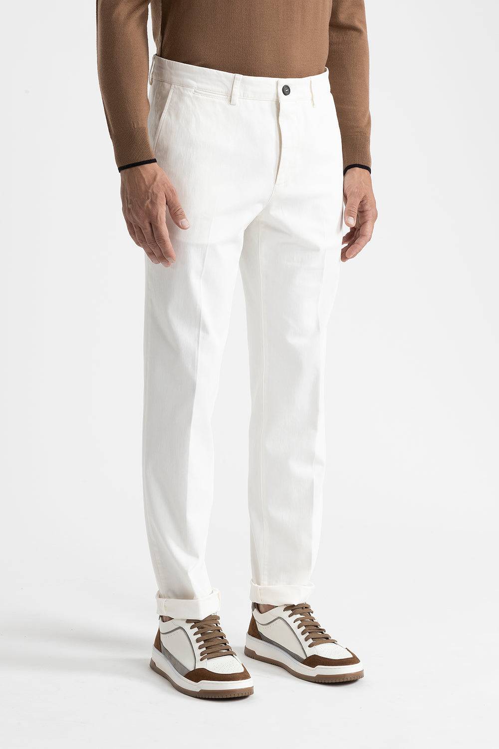 Peserico Pantalone chino in cotone stretch