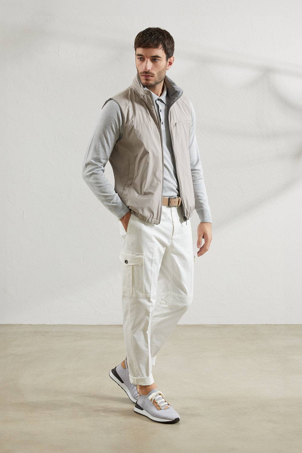 Peserico Pantalone Chino In Gabardina Di Cotone