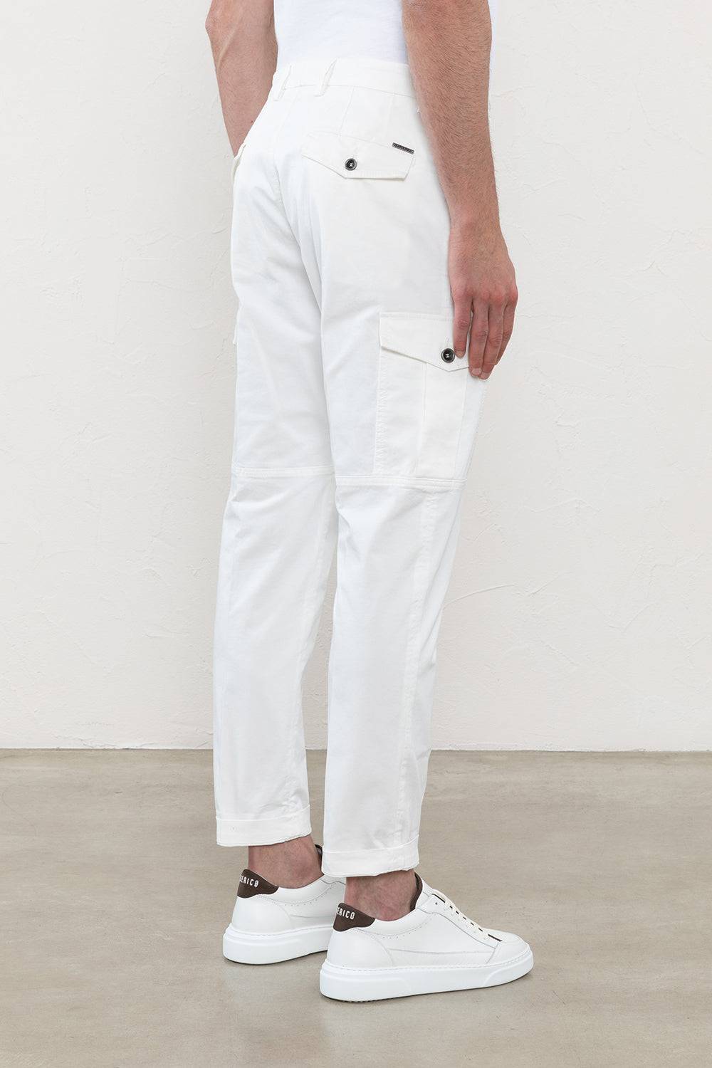 Peserico Pantalone Chino In Gabardina Di Cotone