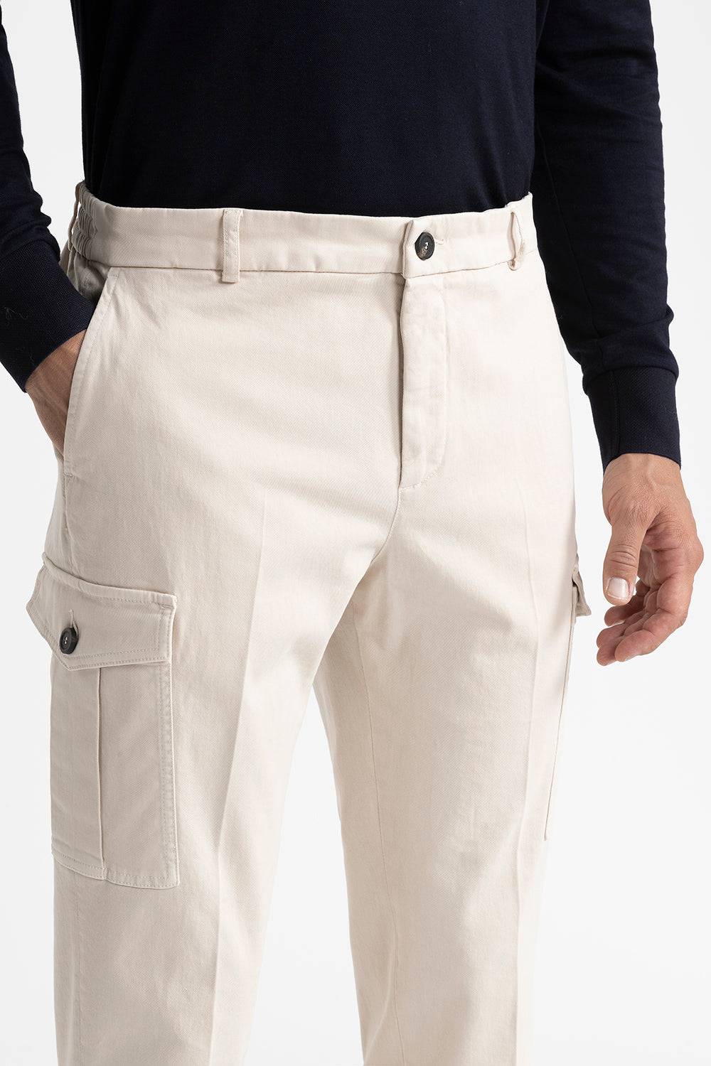 Peserico Pantalone Chino Tasconato In Cotone
