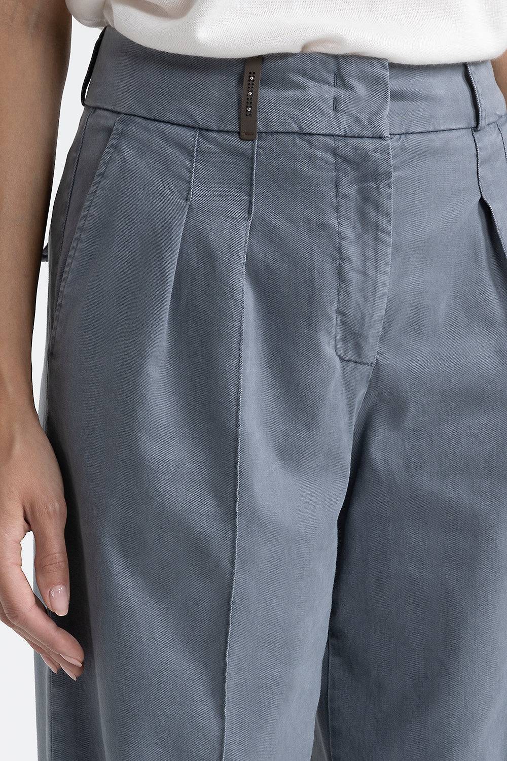 Peserico Pantalone Con Pince A Palazzo