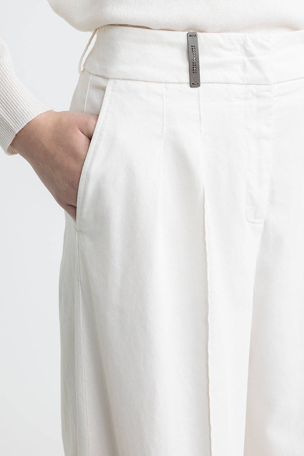 Peserico Pantalone Con Pince A Palazzo