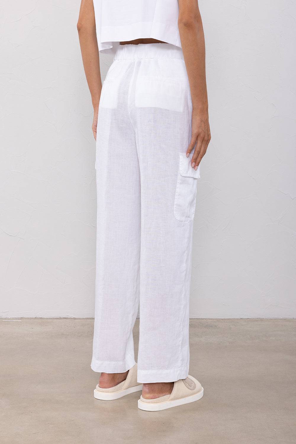 Peserico Pantalone Con Pinces In Puro Lino