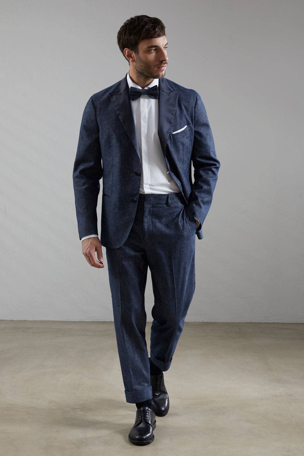 Peserico Pantalone Flat In Lino Cotone