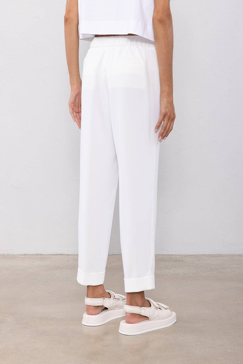 Peserico Pantalone In Cady Crepe Tecnico