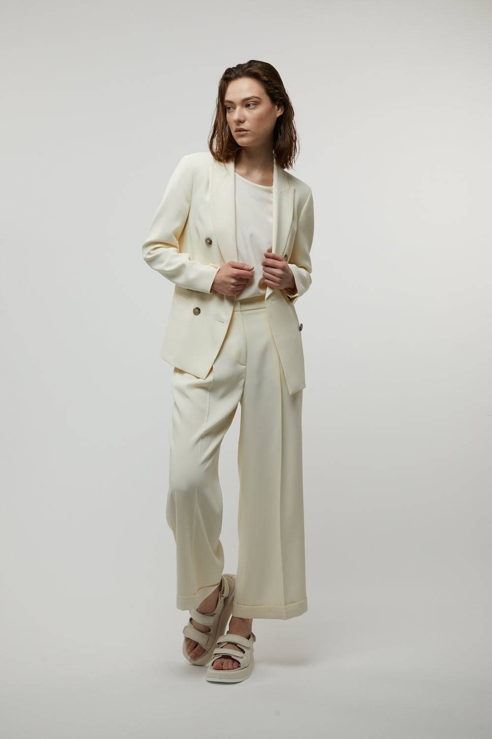 Peserico Pantalone In Cady Crepe Tecnico