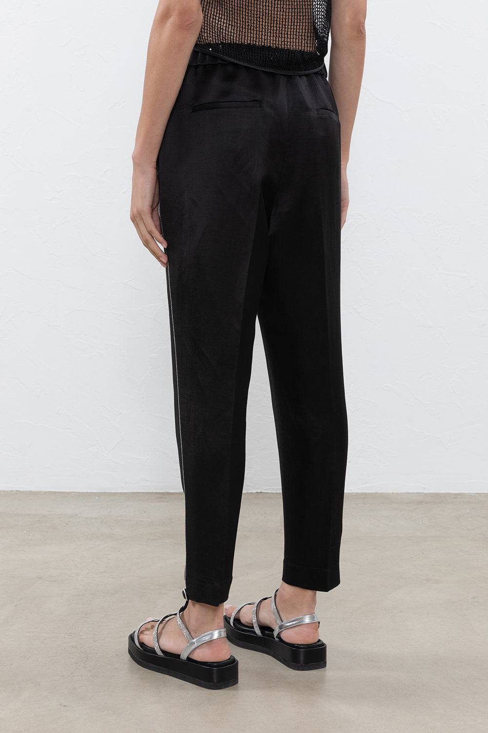 Peserico Pantalone In Drill Di Lino Viscosa