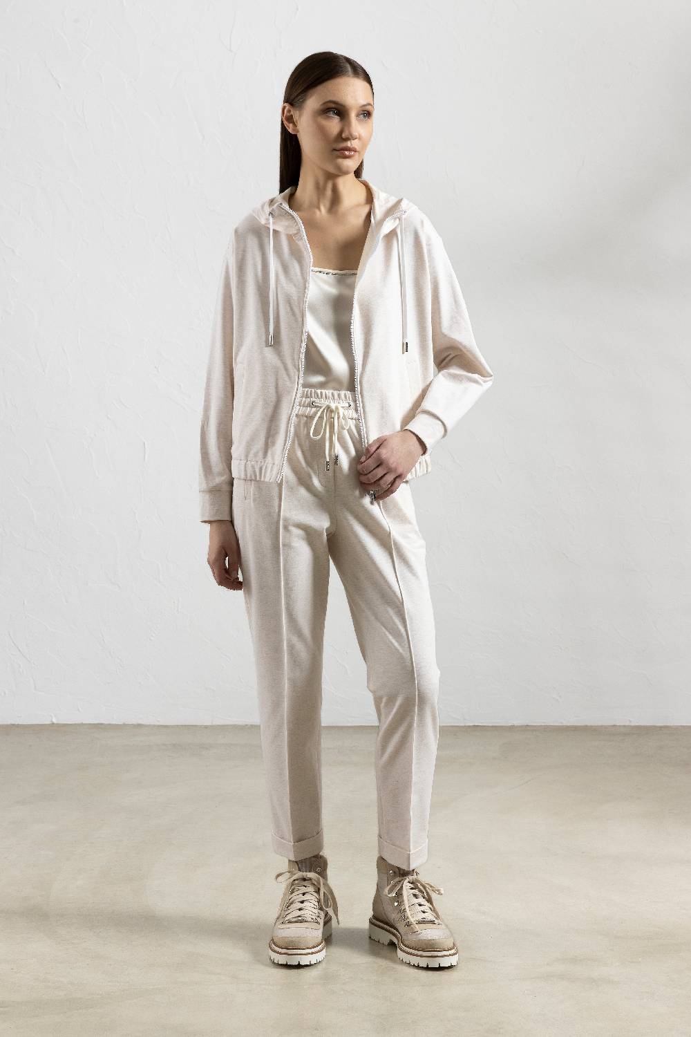 Peserico Pantalone In Felpa Leggera Di Cotone