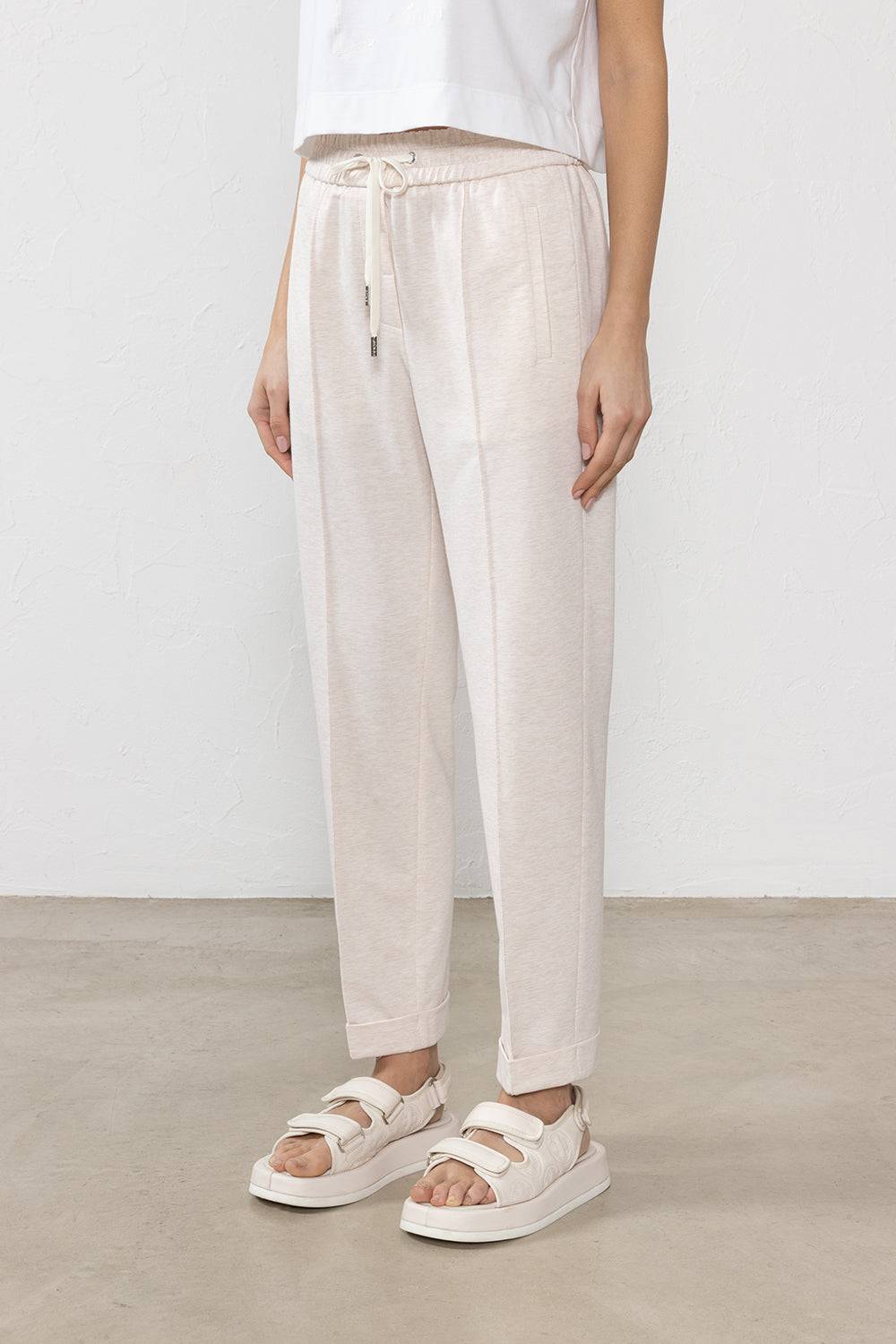 Peserico Pantalone in felpa leggera di cotone