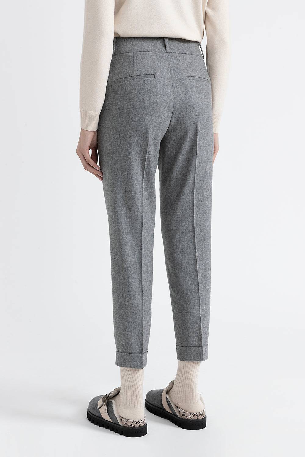 Peserico Pantalone In Flanella Di Lana E Cashmere