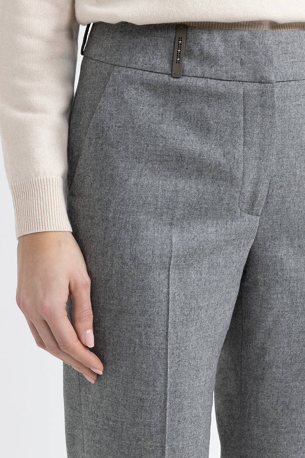 Peserico Pantalone In Flanella Di Lana E Cashmere