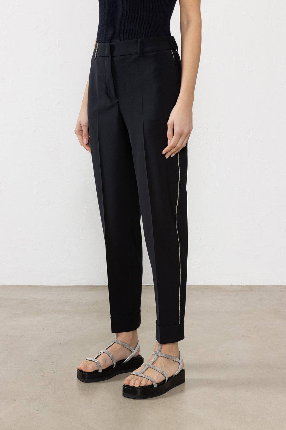 Peserico Pantalone in fresco lana bi-stretch