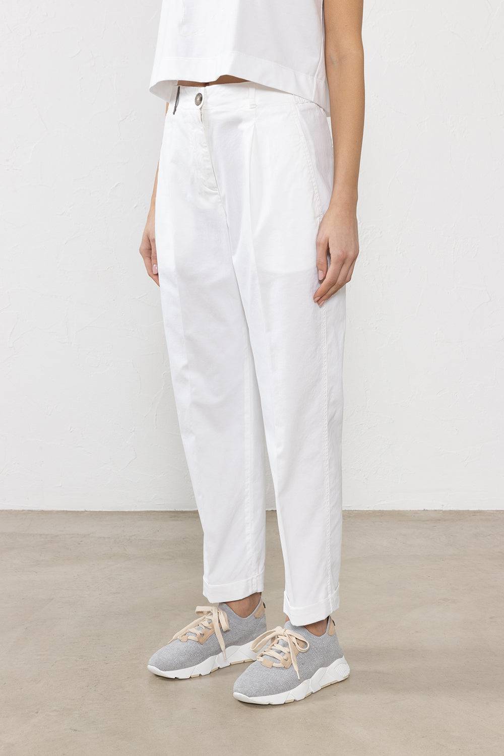 Peserico Pantalone in gabardina di cotone stretch