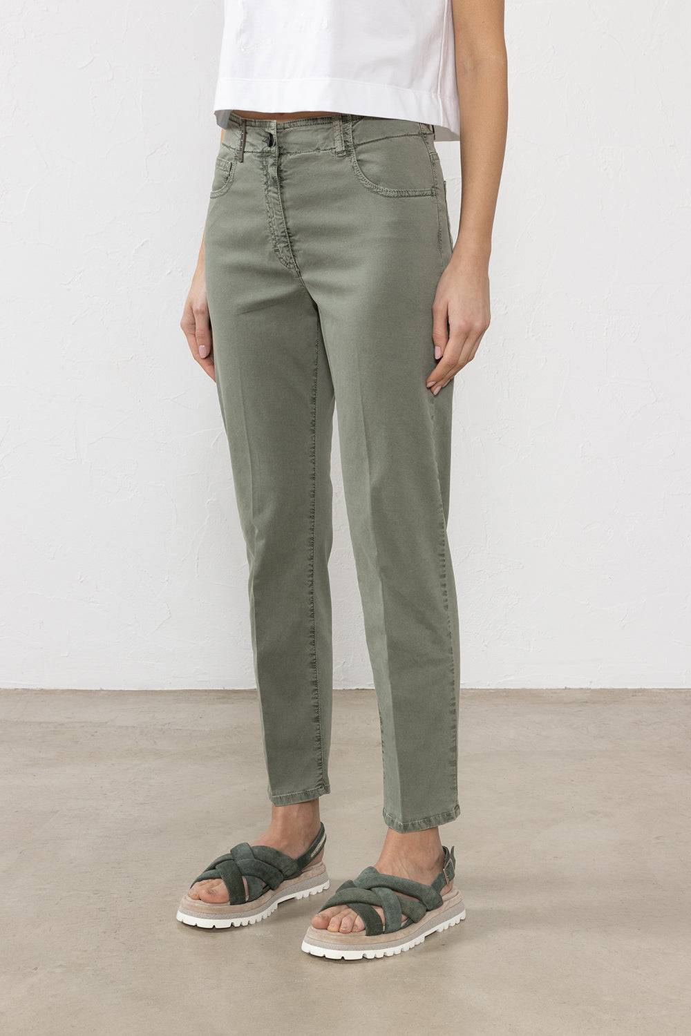 Peserico Pantalone in gabardina di cotone stretch