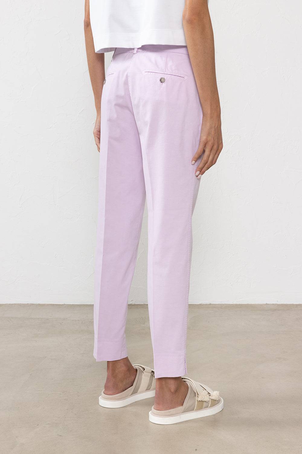 Peserico Pantalone In Gabardina Di Cotone Stretch