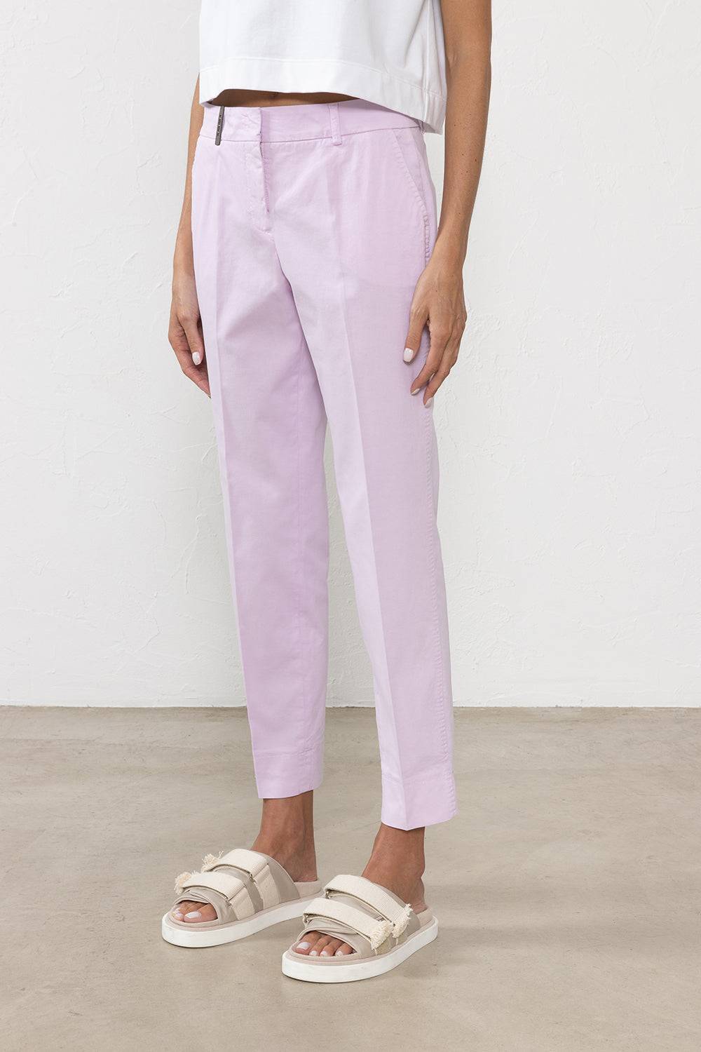 Peserico Pantalone in gabardina di cotone stretch