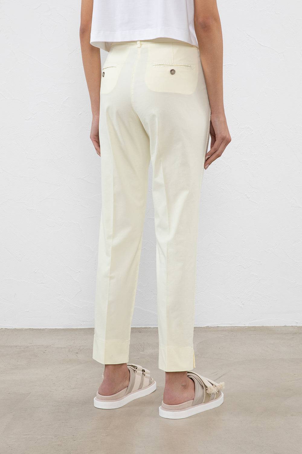 Peserico Pantalone In Gabardina Di Cotone Stretch