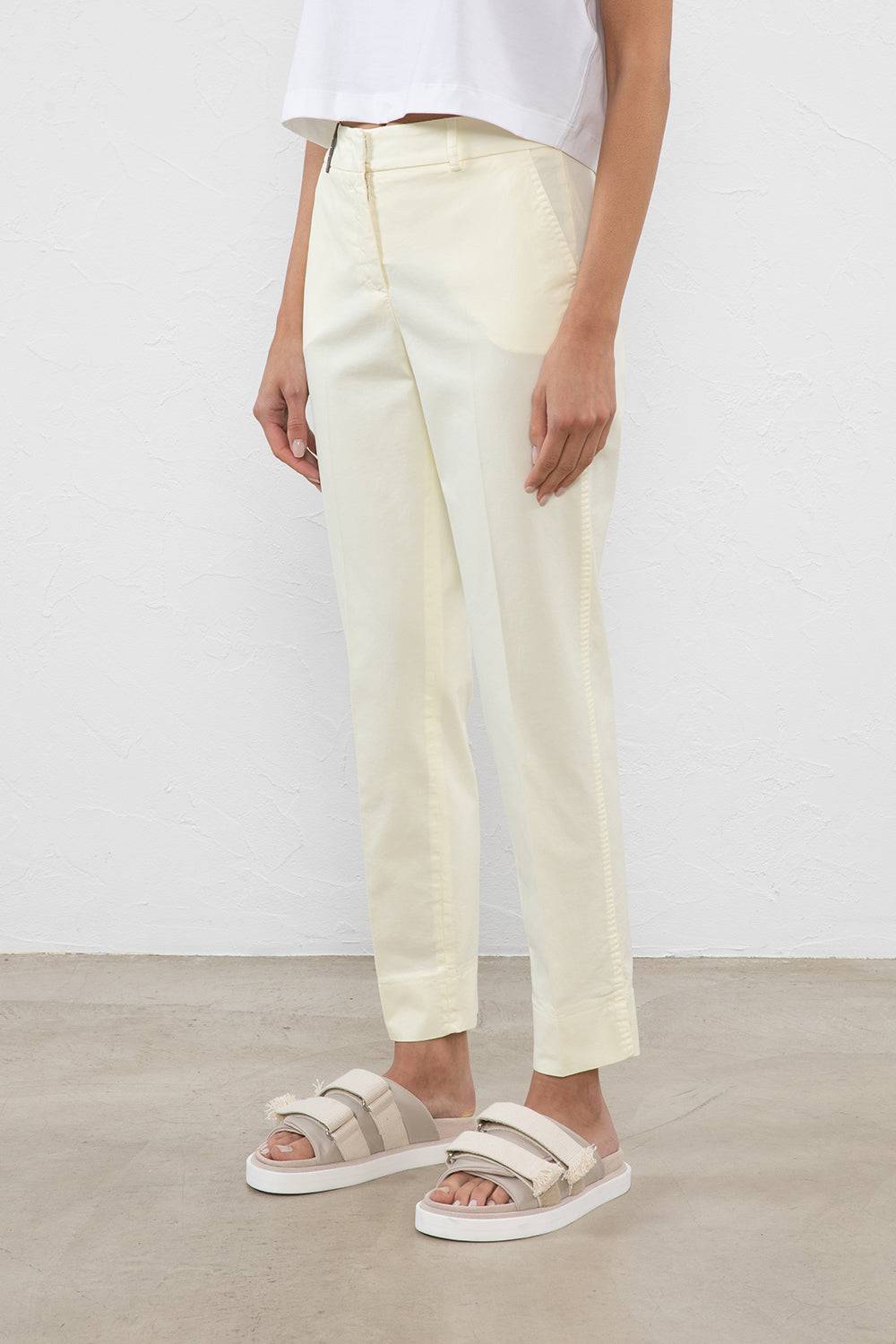 Peserico Pantalone in gabardina di cotone stretch