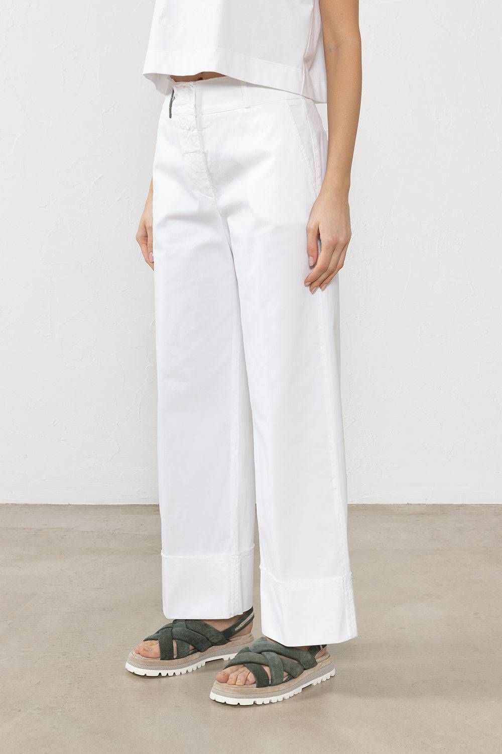 Peserico Pantalone in gabardina di cotone stretch