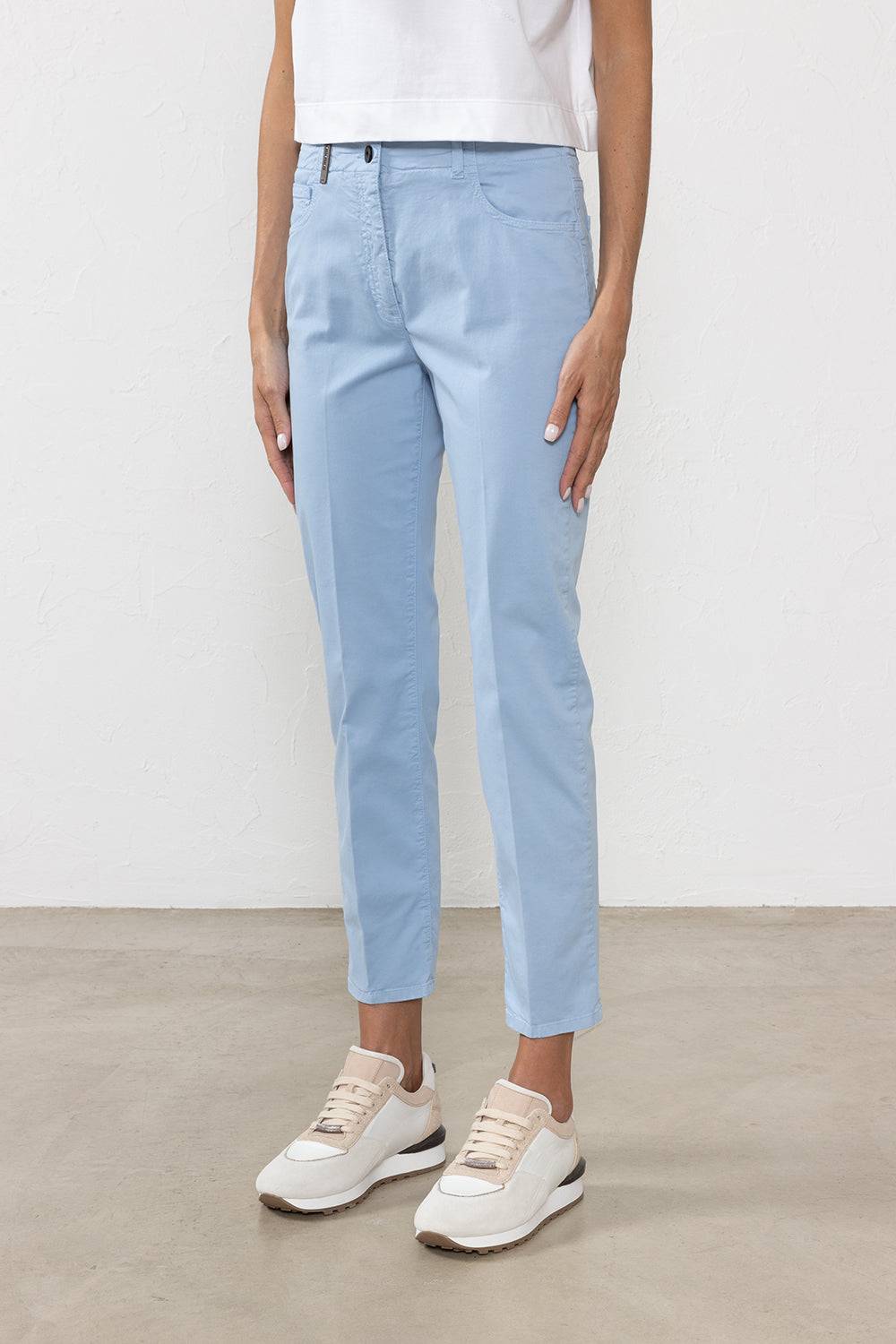 Peserico Pantalone in gabardina di cotone stretch