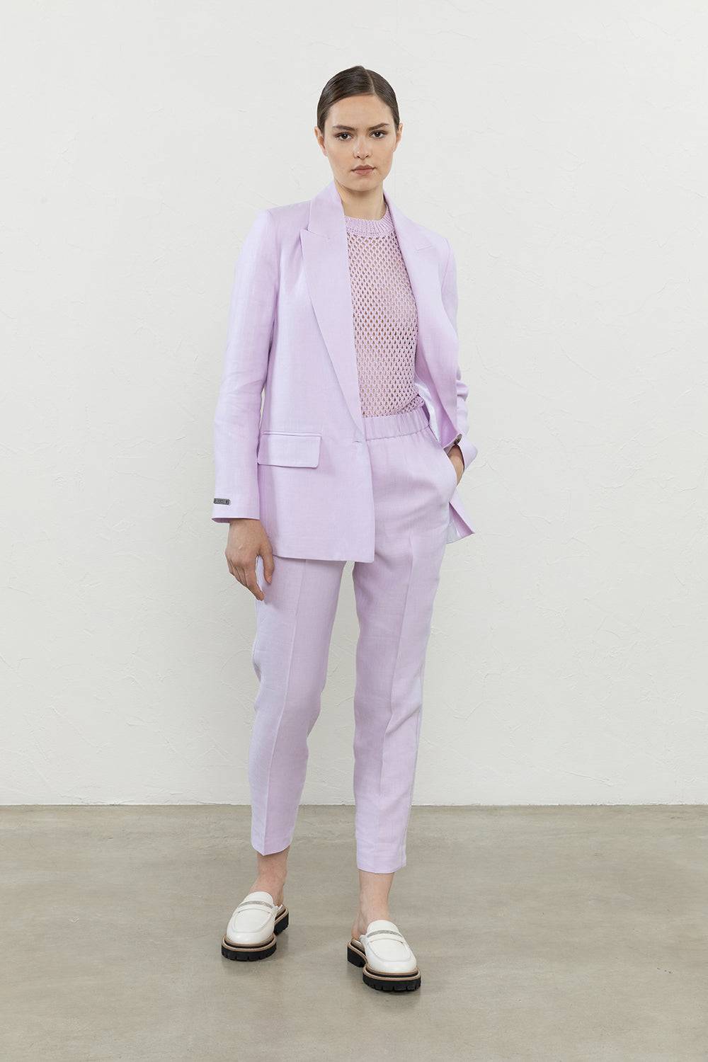 Peserico Pantalone In Gabardina Di Puro Lino