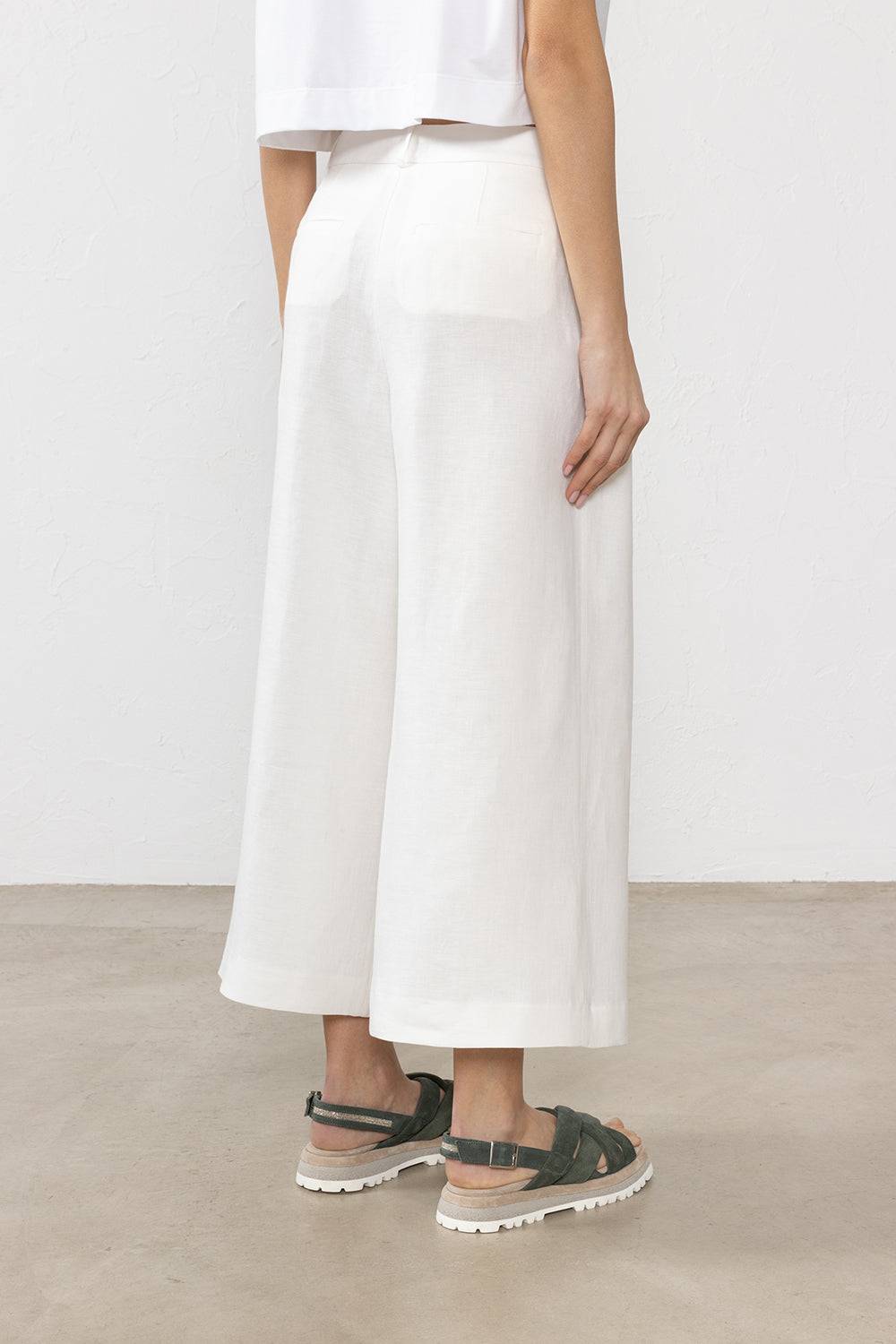 Peserico Pantalone In Gabardina Di Puro Lino