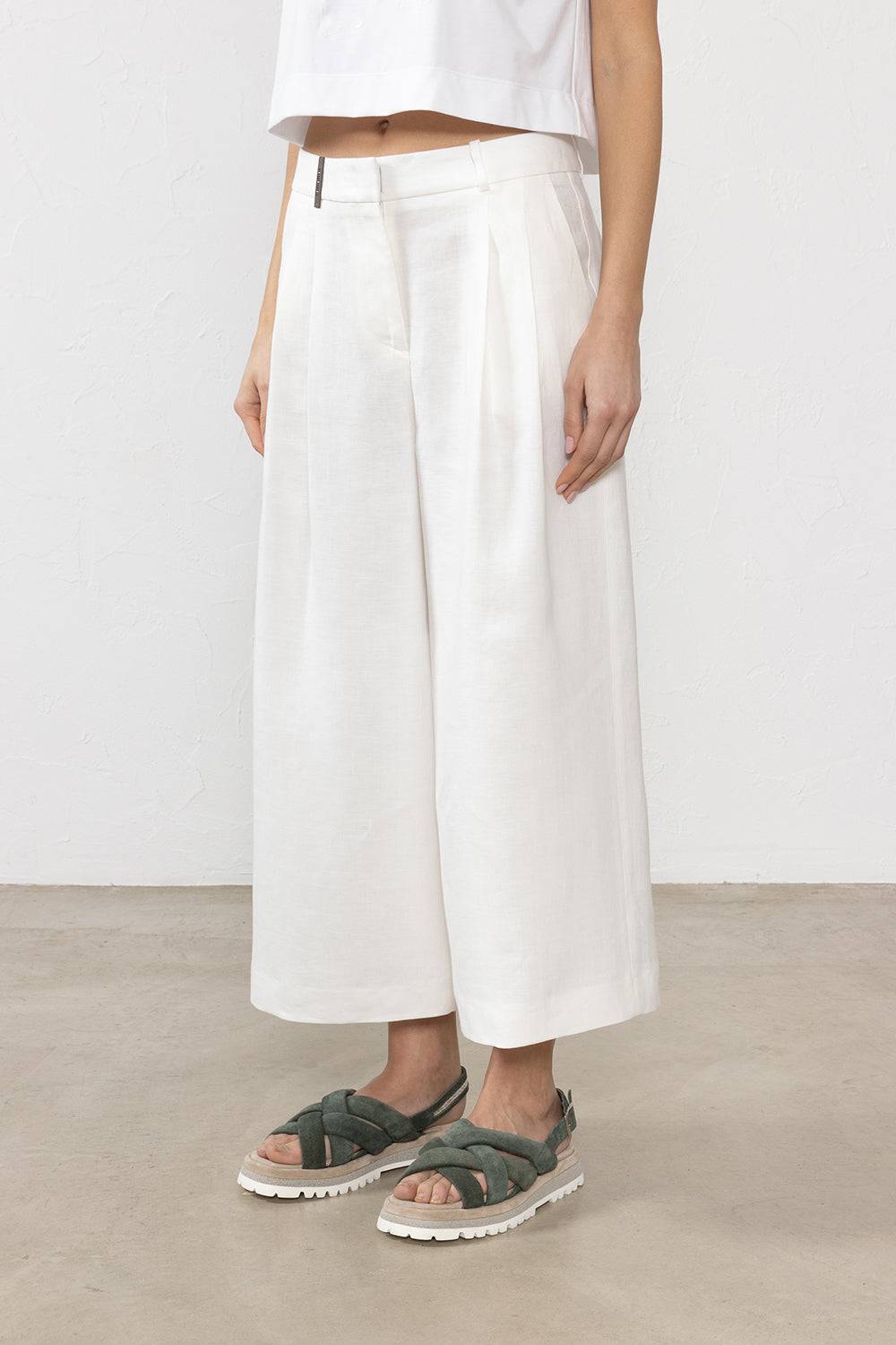 Peserico Pantalone in gabardina di puro lino