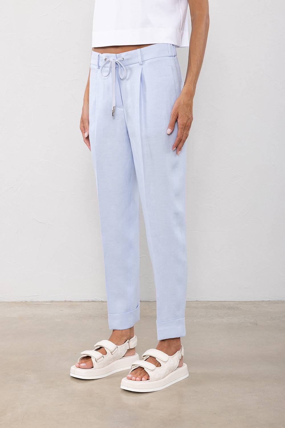 Peserico Pantalone in gabardina di puro lino