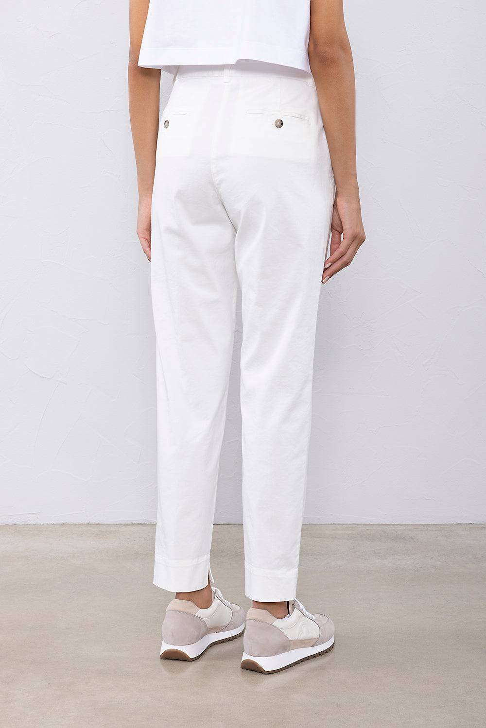 Peserico Pantalone In Gabardine Leggera Di Cotone