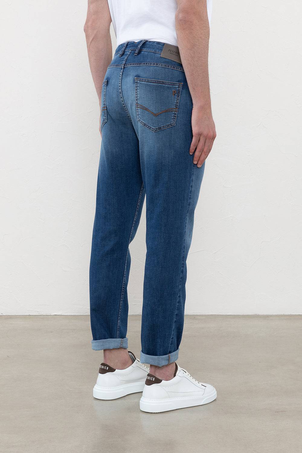 Peserico Pantalone In Leggero Denim Di Cotone