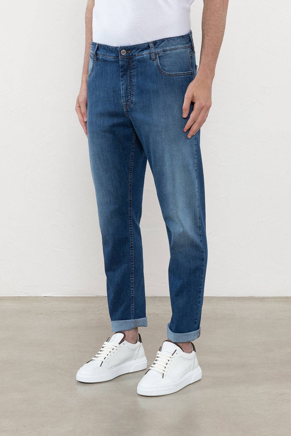 Peserico Pantalone in leggero denim di cotone