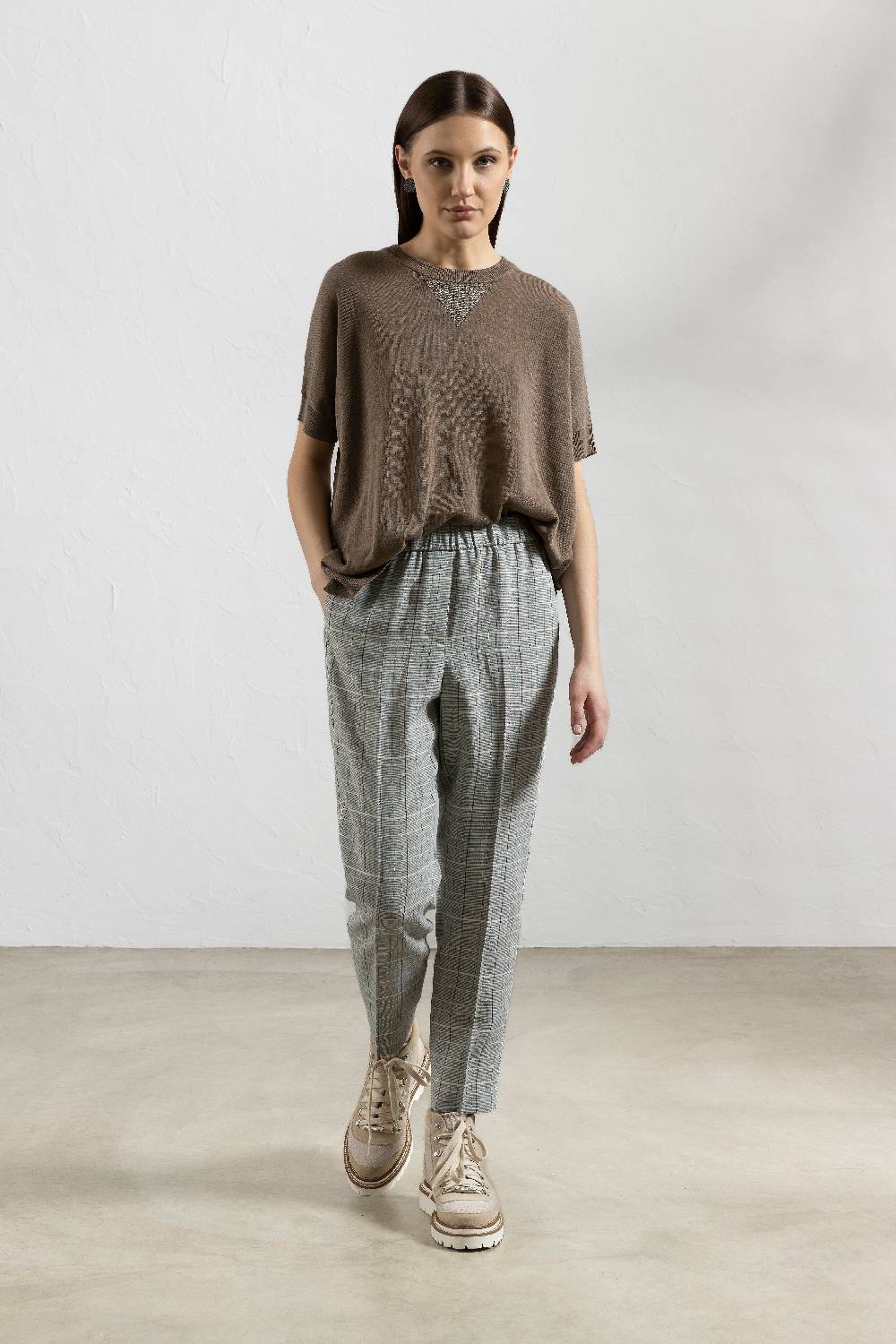 Peserico Pantalone In Lino Mélange