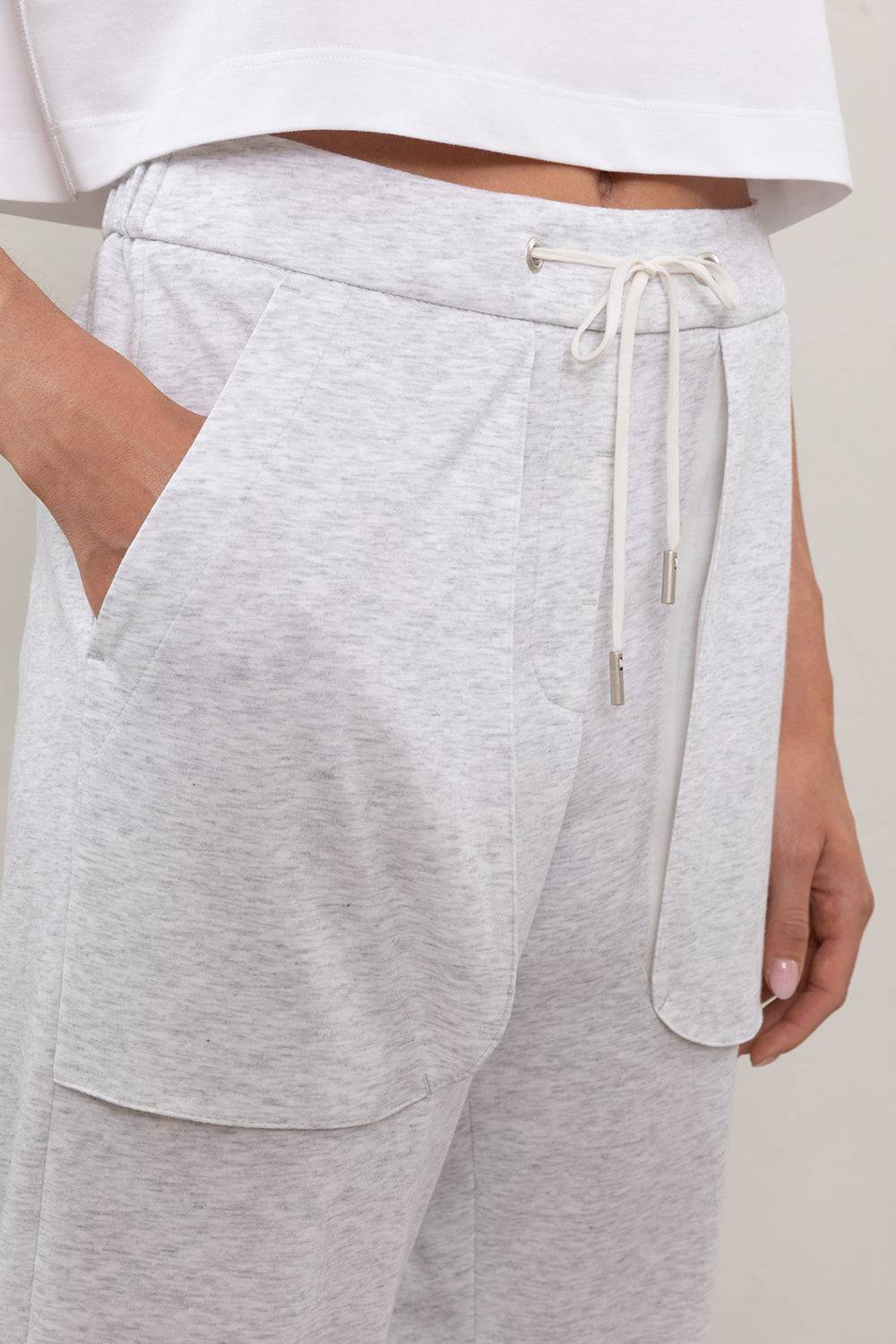 Peserico Pantalone In Micro-felpina Bicolore