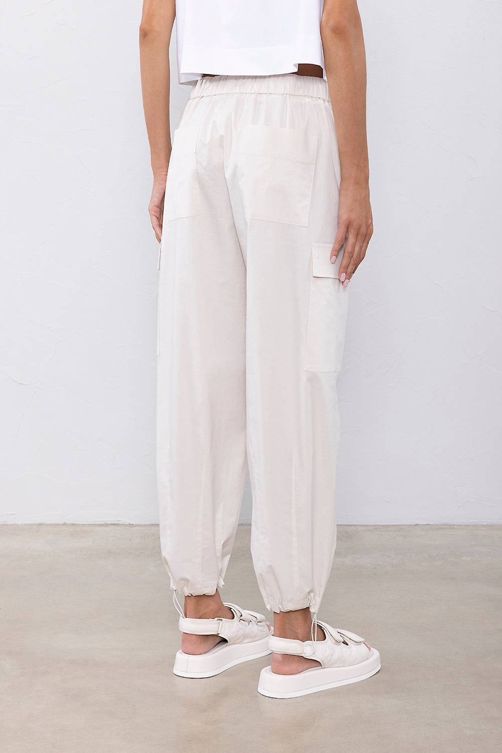 Peserico Pantalone In Raso Leggero Di Cotone