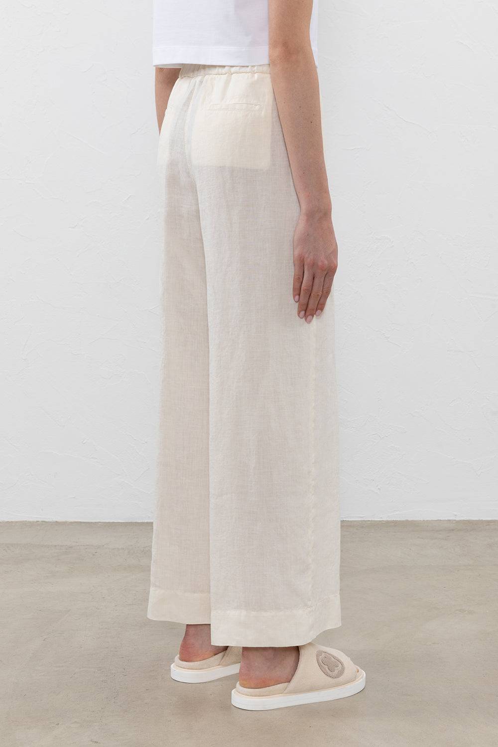 Peserico Pantalone In Tela Di Puro Lino